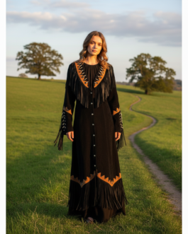 Leather Wedding Dress Powwow Regalia WDS960