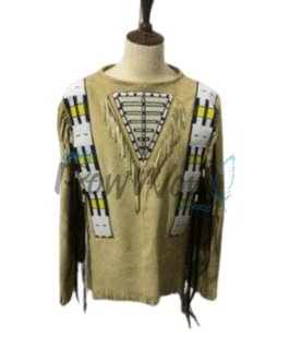 1800’s Old Native American Style Beaded Leather Powwow Regalia War Shirt PWS01