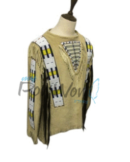 1800’s Old Native American Style Beaded Leather Powwow Regalia War Shirt PWS01