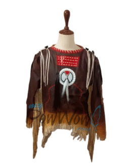 1800’s Old Native American Style Beaded Leather Powwow Regalia War Shirt PCH26