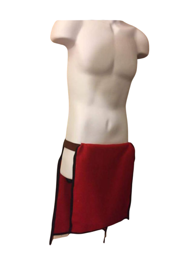 Native American Style Red Wool Breechcloths, loincloth Powwow Regalia Flap BRCH03