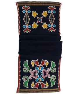 Native American Style Black Wool Beaded Breechcloths, loincloth Powwow Regalia Flap BRCH07