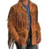 Western Leather Fringe Outfit For Men WJP12