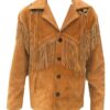 Western Leather Fringe Outfit For Men WSP01