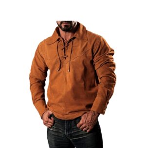 mountain-man-shirt golden brown suede