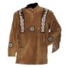 Western Leather Fringe Outfit For Men WSP124
