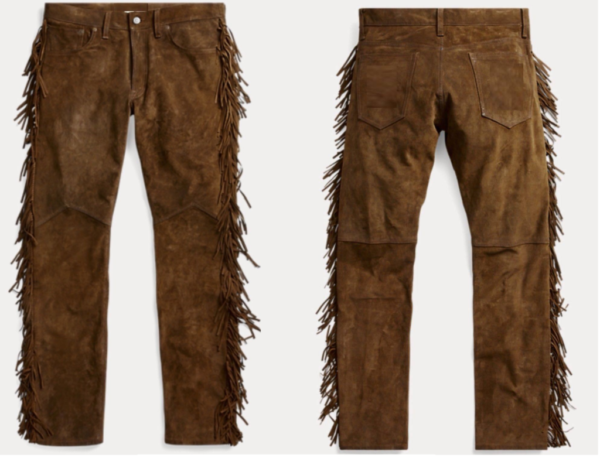 Western Leather Fringe Outfit For Men WJP18