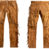Western Leather Fringe Outfit For Men WSP124
