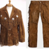 Western Leather Fringe Outfit For Men