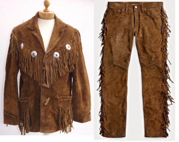 Western Leather Fringe Outfit For Men