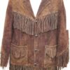 Western Leather Fringe Outfit For Men WJP19