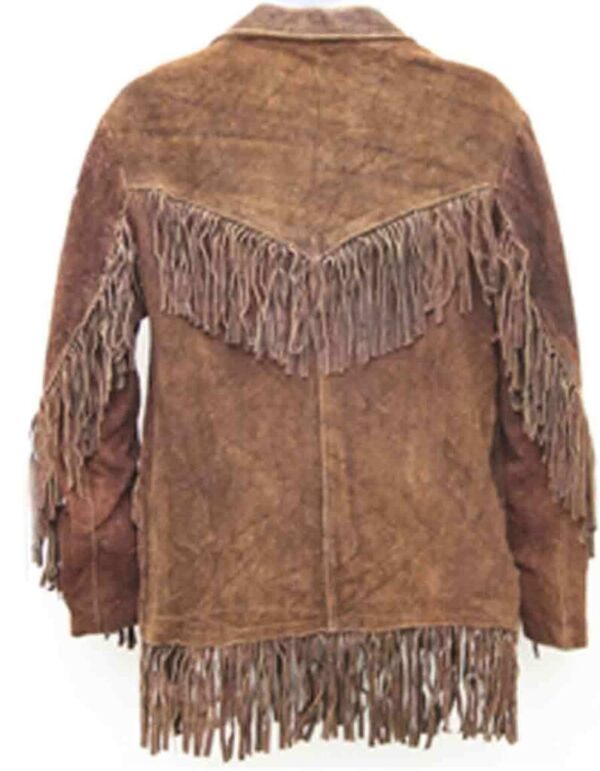 Western Leather Fringe Outfit For Men WJP19