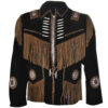 Western Leather Fringe Outfit For Men WJP24