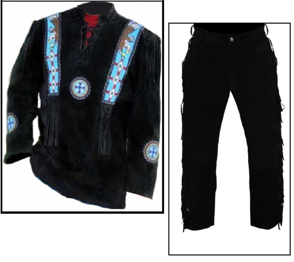 Leather Fringe Outfit For Men