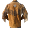 Western Leather Fringe Outfit For Men WJP30