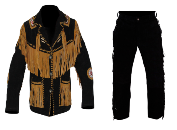 Leather Fringe Outfit For Men