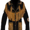 Western Leather Fringe Outfit For Men WJP341