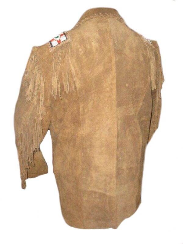 Western Leather Fringe Outfit For Men WSP40
