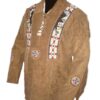 Western Leather Fringe Outfit For Men WSP40