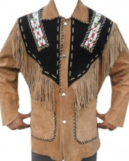 Western Jacket & Pant Cowboy Beaded Brown Buckskin Suede Hide Suit WJP47