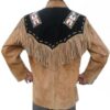 Western Leather Fringe Outfit For Men WJP47