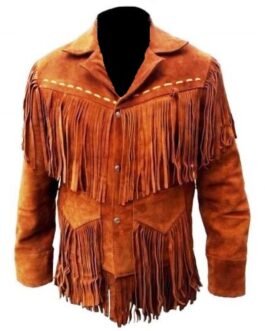 Western Jacket & Pant Golden Brown Buckskin Suede Hide Suit WJP51