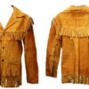 Western Leather Fringe Outfit For Men WJP54