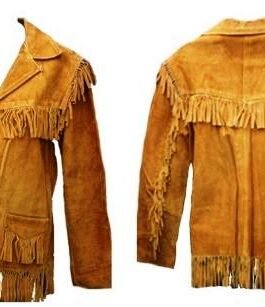 Old West Cowboy Golden Brown Buckskin Suede Hide Western Suit Jacket & Pant WJP54