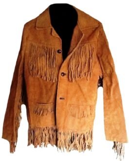 Old West Cowboy Brown Buckskin Suede Hide Western Suit Jacket & Pant WJP60