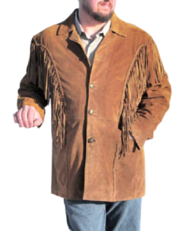Cowboy Buckskin Brown Suit Suede Hide Western Jacket & Pant WJP62