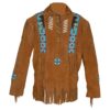Western Leather Fringe Outfit For Men WSP75