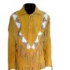 Western Leather Fringe Outfit For Men WSP86