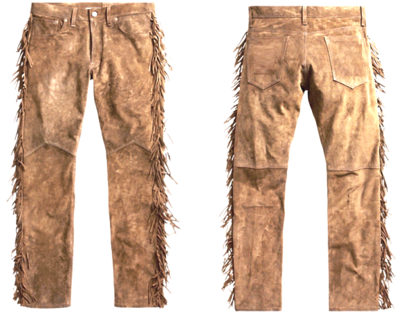 Western Leather Fringe Outfit For Men WSP39