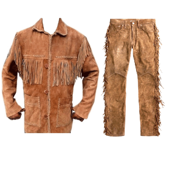 Leather Fringe Outfit For Men