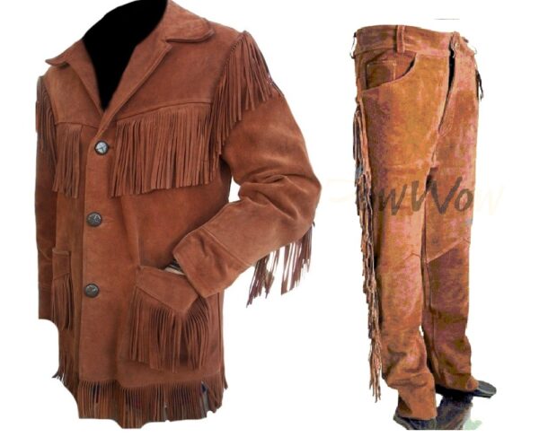 Leather Fringe Outfit For Men