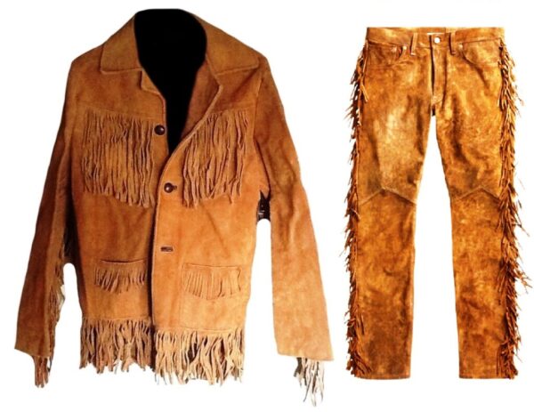 Leather Fringe Outfit For Men