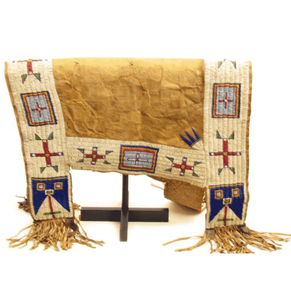 HORSE-SADDLE-NATIVE AMERICAN 8 Native American Beaded Horse Saddle Blanket Powwow