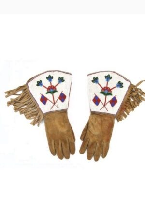 Beaded Gloves Handmade Beaded Gauntlet PWGV12