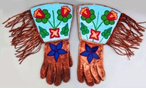 Beaded Gloves 23 Beaded Gloves Handmade Floral Beaded Gauntlet PWGV23