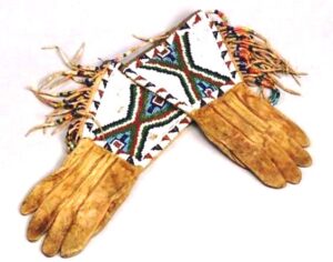Beaded Gloves Handmade Beaded Gauntlet PWGV36