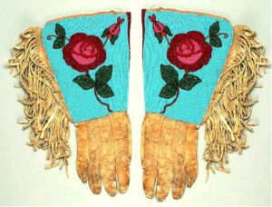 Beaded Gloves Handmade Beaded Gauntlet PWGV38