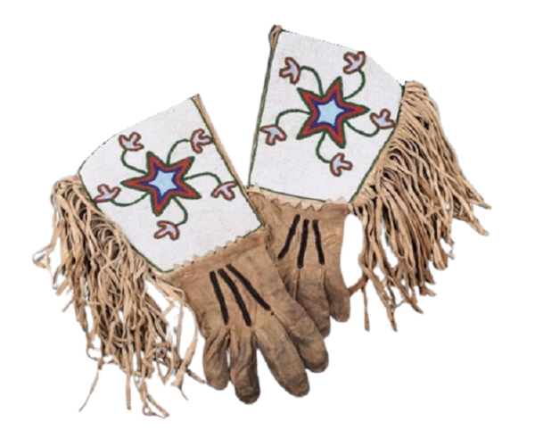 Beaded Gloves Handmade Beaded Gauntlet PWGV05