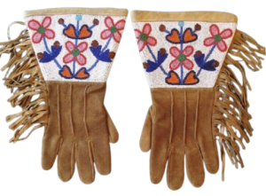 Beaded Gloves Handmade Beaded Gauntlet PWGV11