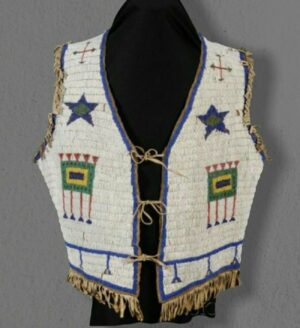 Handmade Beaded Vest Powwow Regalia