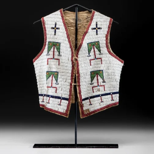 Handmade Beaded Vest Powwow Regalia