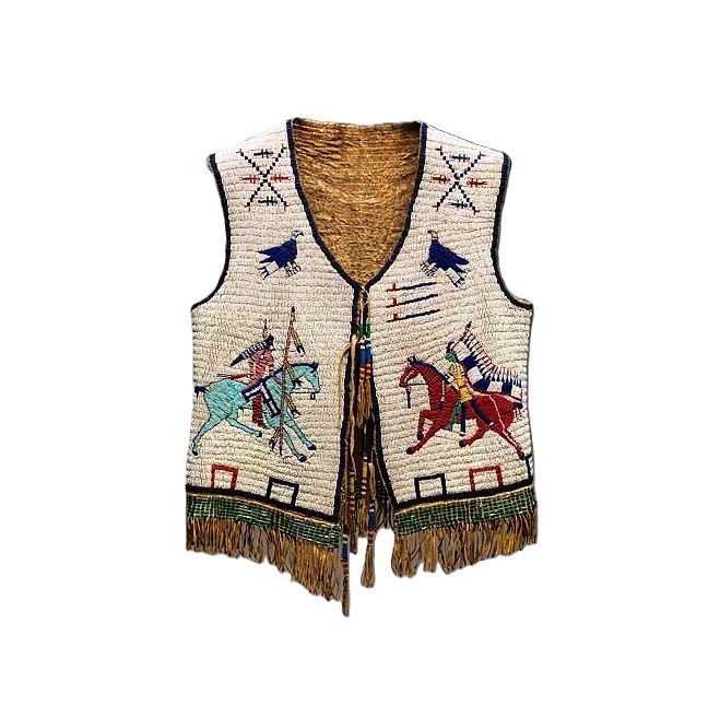 Handmade Beaded Vest Powwow Regalia