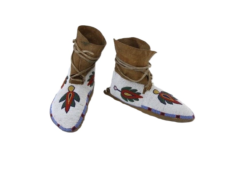 Handmade beaded moccasin