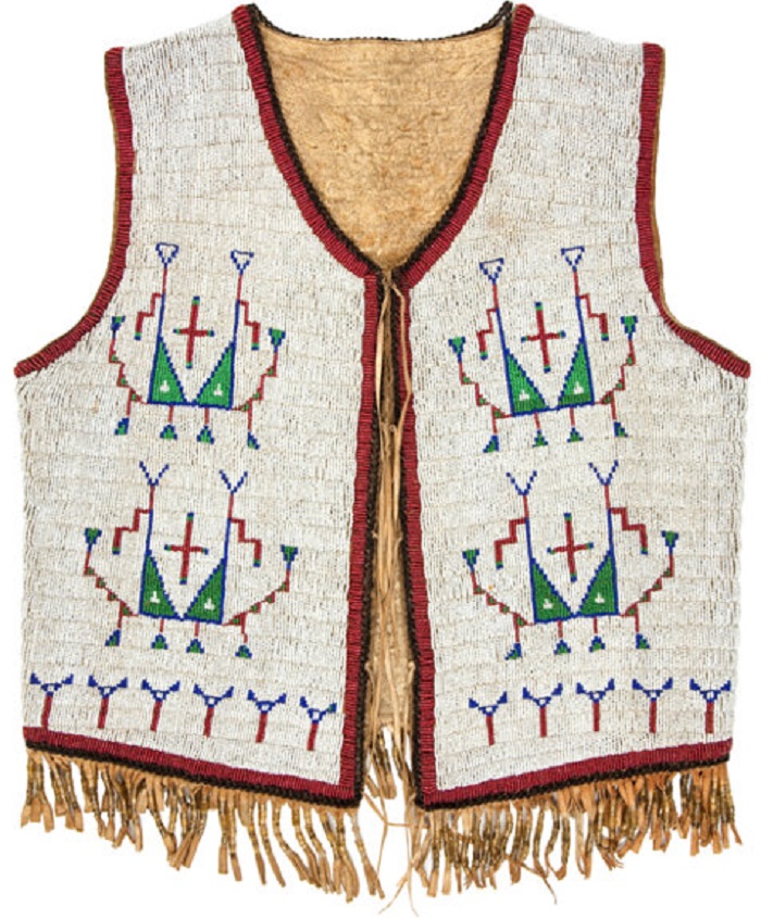 Handmade Beaded Vest Powwow Regalia
