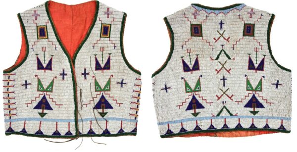 Handmade Beaded Vest Powwow Regalia