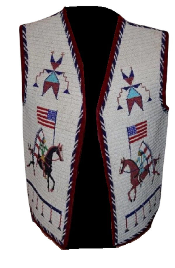 Handmade Beaded Vest Powwow Regalia